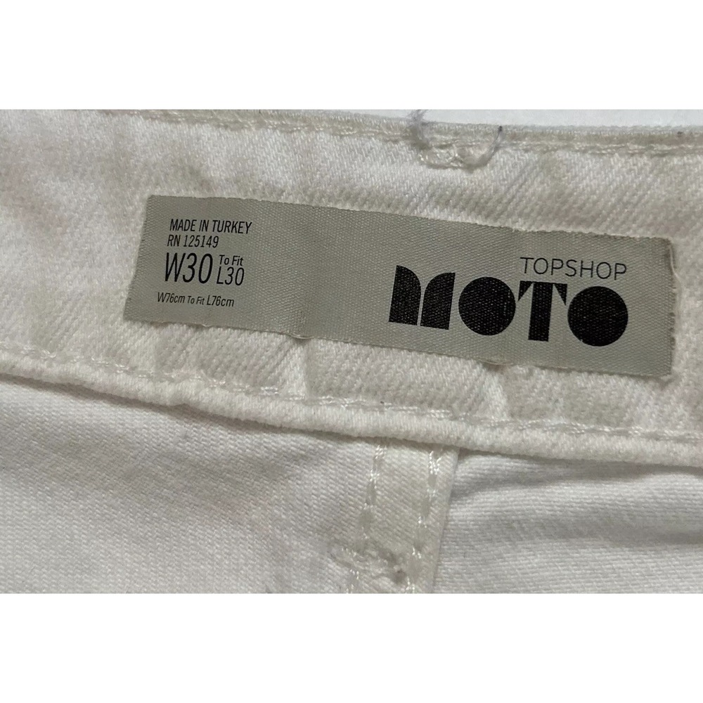 Women's TopShop Moto Wide Leg Crop Jeans Size 30 23" Ins Capris - Picture 6 of 7